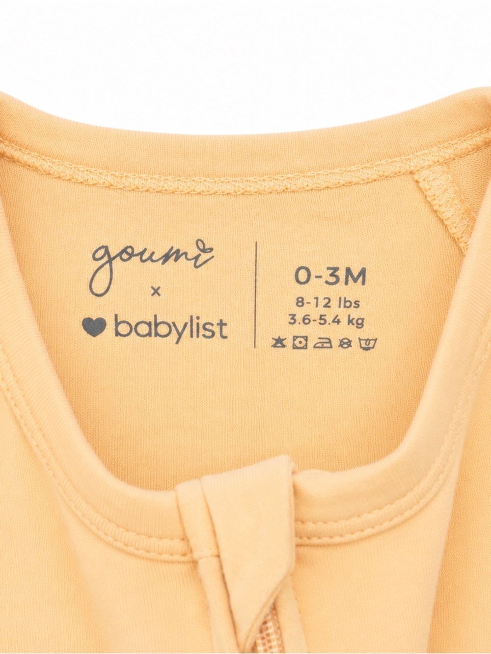 Goumi x Babylist Kids 0-3M Footed Sleeper EUC Organic Zip Pajamas - Picture 2 of 4